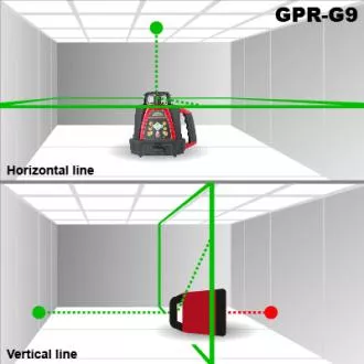 Rotan laser GPR-G9 - zelen paprsek